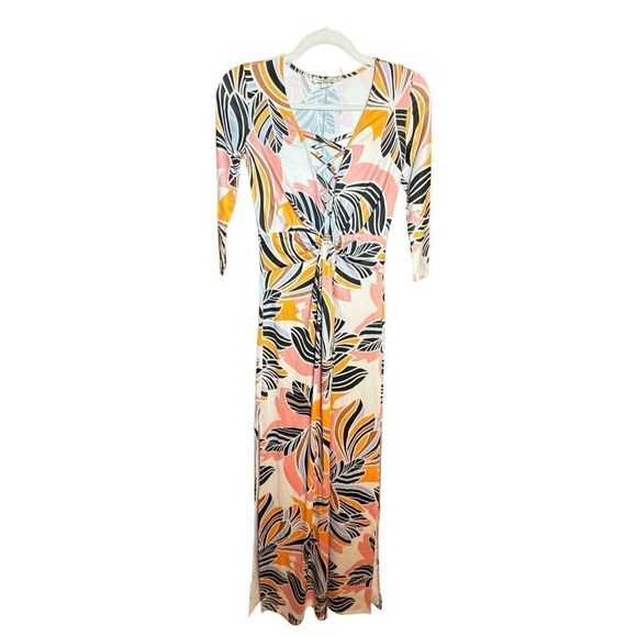 NEW Yumi Kim One & Only pattern Maxi Dress Sz XS in Pink Retro Bloom - Picture 1 of 15